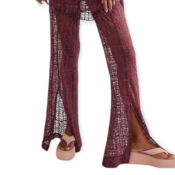 NWT Free People In The Night Lace Flare Pants size L your choice of Color - Picture 4 of 5